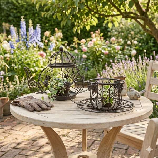 Bezaubernde Pflanzkanne ca. 22 cm - Gartendekoration